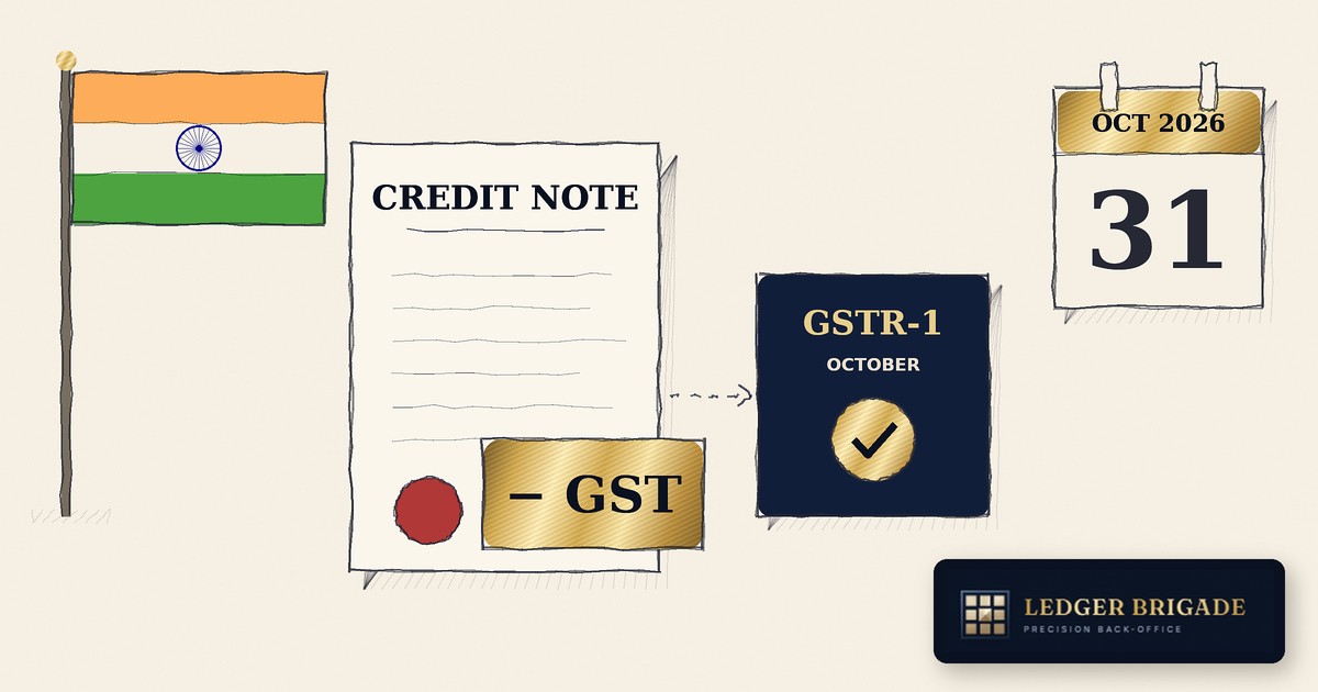 Credit Notes for FY 2025-26: Why 31 October 2026 Is Your Real GST Deadline