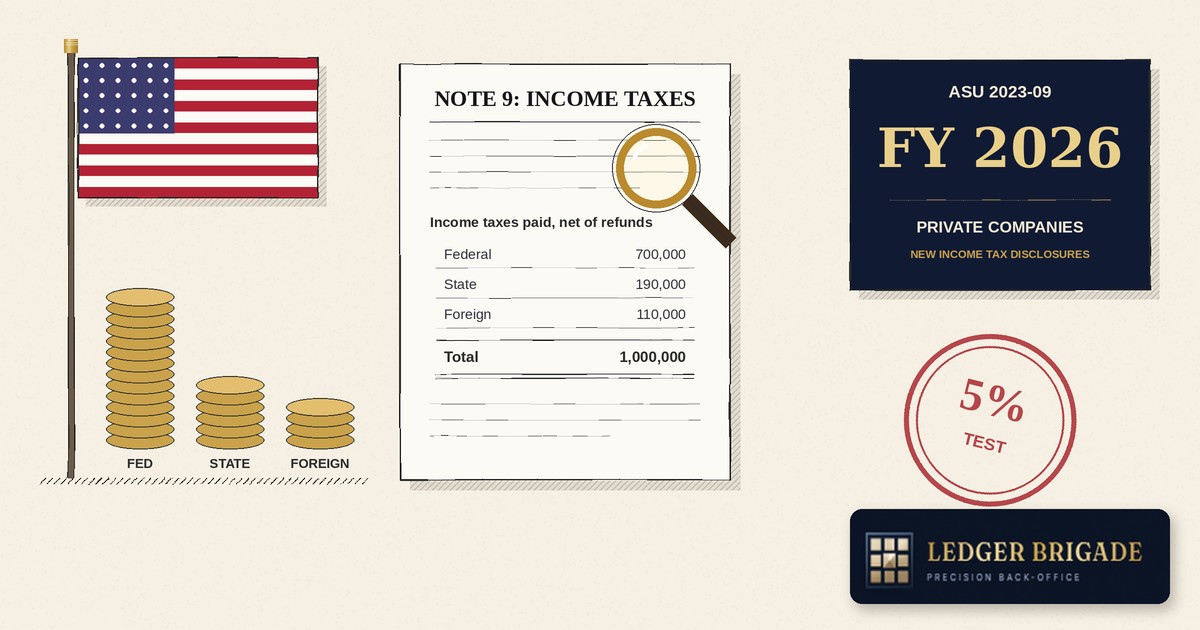 New Income Tax Disclosures for Private Companies: What ASU 2023-09 Requires in Your 2026 Financial Statements