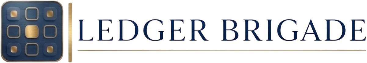 Ledger Brigade logo, link to homepage